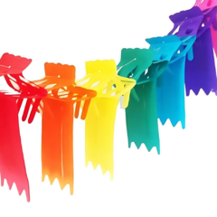 Guirnalda de Papel Ovalada con Flecos Colores x2 Un