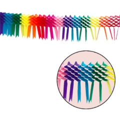 Guirnalda de Papel con Flecos de Colores x1 Un