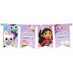 Banderin Feliz Cumple Gabby´S Dollhouse X1 Un