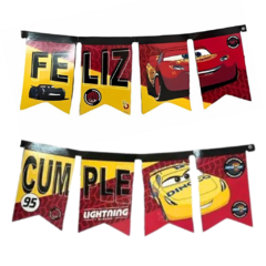 Banderin Feliz Cumple Cars X1 Un