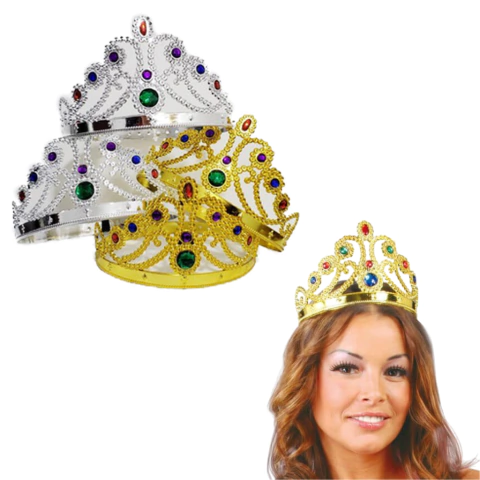 Corona Reina Metalizada x1 Dorado | Plateado