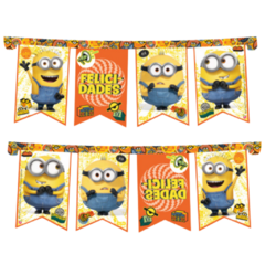 Banderin Minions Feliz Cumpleaños x1 Un