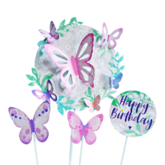 Cake Topper Mariposa 3D x1 Un