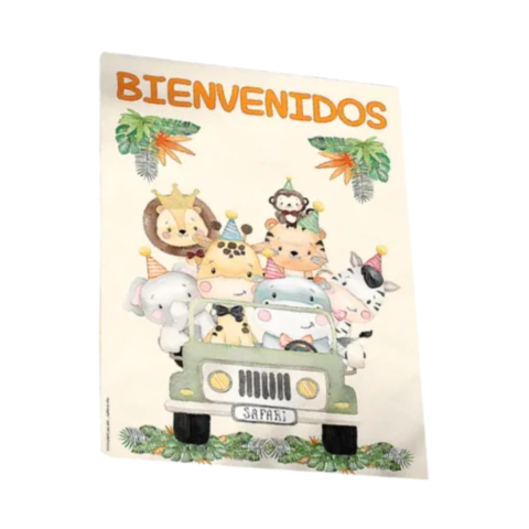 Afiche Bienvenidos Safari x1 Un