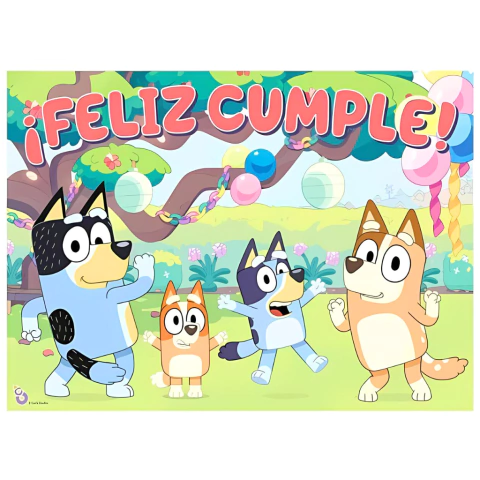 Afiche Feliz Cumple x1 Bluey