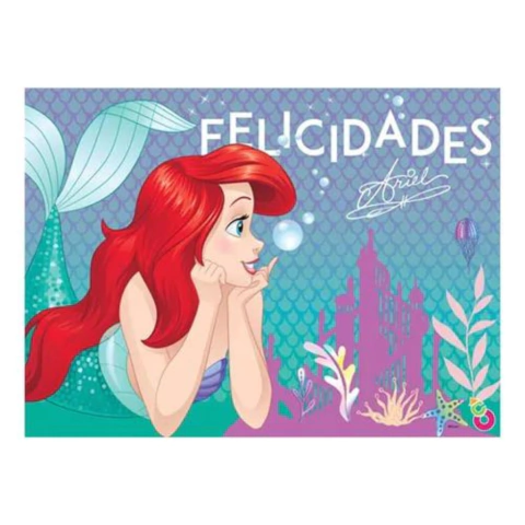 Afiche Felicidades La Sirenita x1