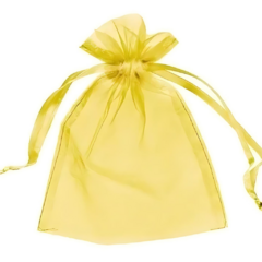 Bolsa de organza Amarilla x25 un 7x10 cm