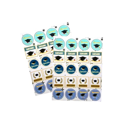 Sticker Egresados x5 Planchas