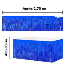 Guirnalda Metalizada Flecos (275x25) x1 Un Azul