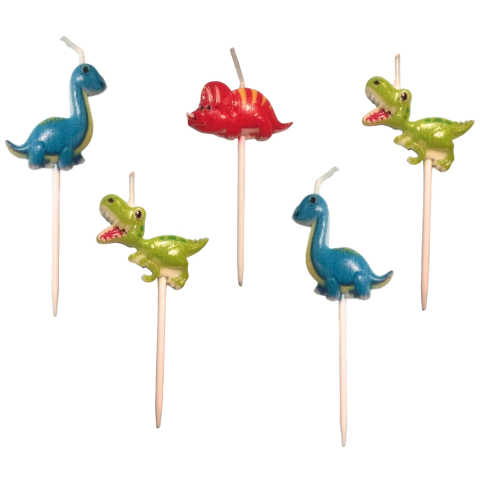 Velas set Dino x5 un