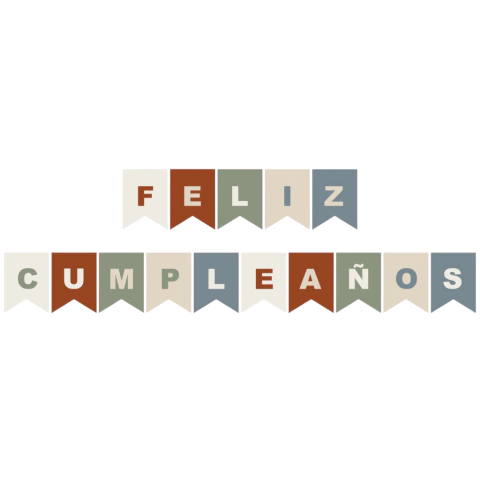 Banderin Feliz Cumpleaños Paleta Combinada Safari x1 UN - comprar online