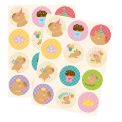 Plancha de Sticker x10 Capibara - comprar online