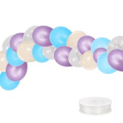 Guirnalda de globos mix azul y violeta x25