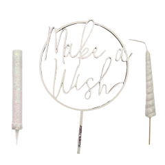 Pack Vela Topper Make a Wish Bengala - Planeta Fiesta
