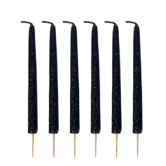 Velon Brillante Negro con Pinche x6