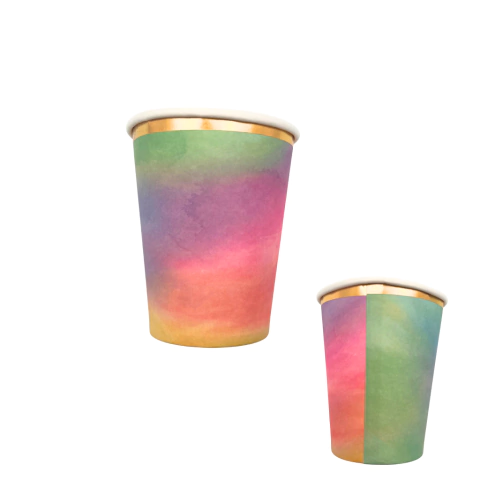 Vaso Acuarela Multicolor x 10u - comprar online