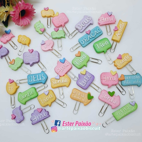 Kit 5 clips de palavras