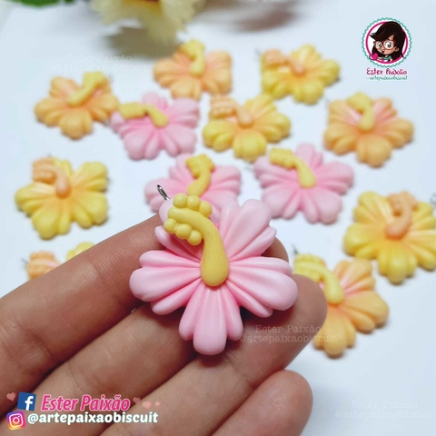 Pingentes flor Hibisco
