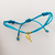 Beach Tennis "Entre Linhas" Aço Inox - Azul Neon