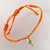 Beach Tennis "Entre Linhas" Aço Inox - Laranja Neon