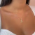 Colar pingente letra Inicial banhado a ouro - comprar online
