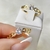 Anel Solitario Coração Infinito Plus Size Banhado a Ouro - comprar online
