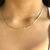 Colar Malha lisa Banhado a Ouro na internet