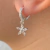 Brinco Argolinha Flor Cravejada Zircônias Ouro18k Com Garantia - loja online