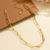 colar cadeado elos banhado a ouro