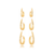Trio Argolinhas Stiletto - Segundo Furo - Banhado Ouro18k/Prata925 com Garantia - loja online