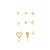 Trio Love Brinco Ponto de Luz Segundo Furo Cravejado Zircônias Feminino Ouro18k Prata925 Garantia Vitalícia na internet