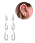 Trio Argolinhas Stiletto - Segundo Furo - Banhado Ouro18k/Prata925 com Garantia - comprar online