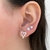 Trio Love Brinco Ponto de Luz Segundo Furo Cravejado Zircônias Feminino Ouro18k Prata925 Garantia Vitalícia