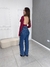 wide cargo escura 4 bolsos frente - Moda belíssíma