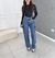 wide leg cargo marmorizada - comprar online