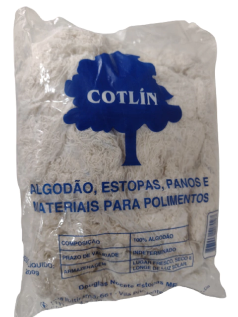 Estopa Algodão para Limpeza Polimento Carros Cotlin 200g