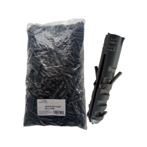 Bucha 08 Fixação Alvenaria Parede Concreto New-Fix 1000pç