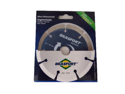 Disco Diamantado Segmentado Premiun Brasfort 105mm Granito