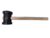 Martelo Borracha Grande 40cm Brasfort Preto Cabo Madeira - comprar online
