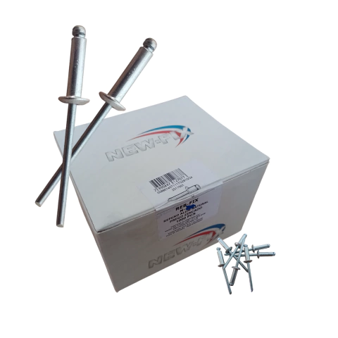 Rebite Alumínio Natural 408 4,0 X 8 New-Fix - 1000pç