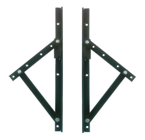 Braço Suporte Janela Maxim Ar Alumínio 25 Preto - 40cm