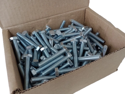 Parafuso Sextavado M8 x 50 Zincado New-Fix - 200pçs