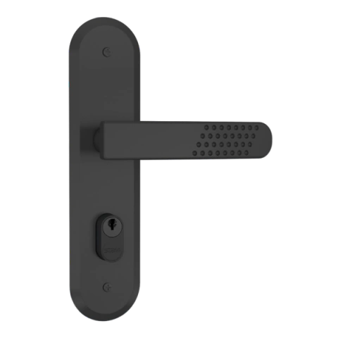 Fechadura Porta Alumínio Madeira Aço Stam EXT 1801/21 Preto