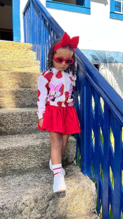 Conjunto Infantil Liz - Minnie Vermelho - Maju Kids - Moda Infantil