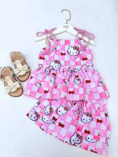 Conjunto Infantil Melinda - Hello Kitty Rosa
