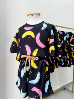 Imagem do Conjunto Malha Infantil - Bananinhas Colorida