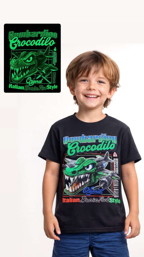 Remera Bombardino Cocodrilo brilla en la oscuridad - comprar online