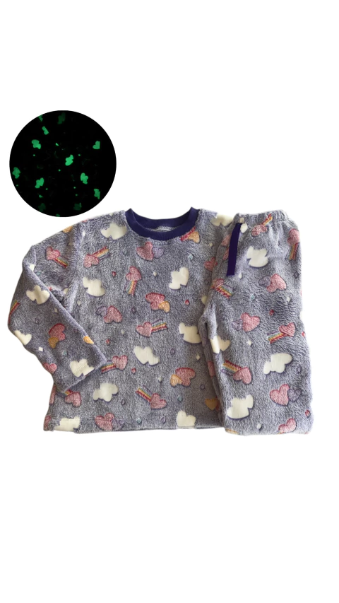 Pijama Luminoso brilla en la oscuridad arco iris - comprar online