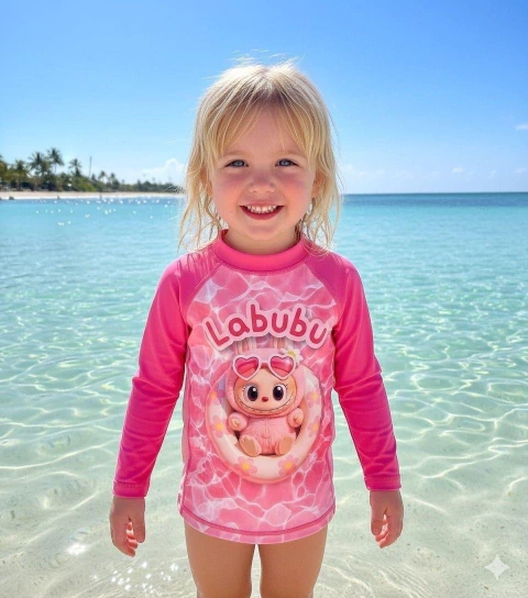 Remera con protección solar UV Labubu - comprar online