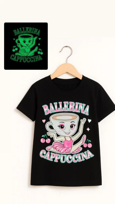 Remera Ballerina Cappucchina brilla en la oscuridad - comprar online